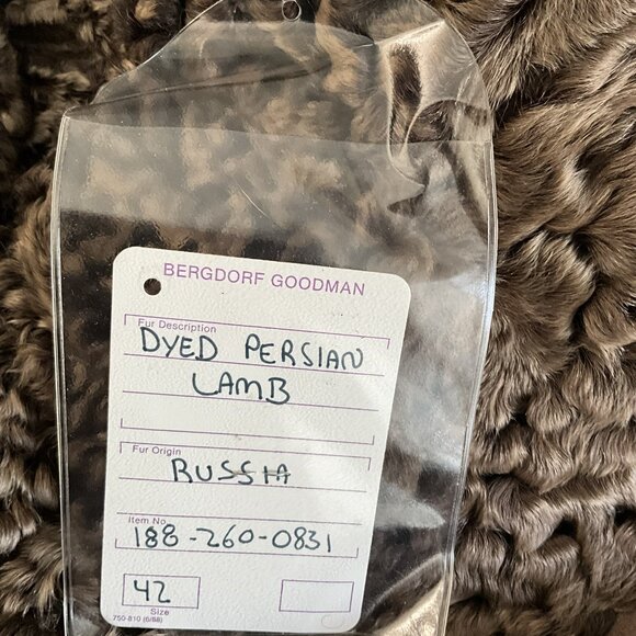 Giuliana Teso Reversible Persian Lamb Fur & Leather Coat Bergdorf Goodman IT42 - Picture 5 of 8